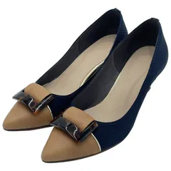 Le Talon (ルタロン) パンプス  ネイビー×ベージュ ー