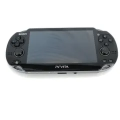05w18922T 【PSVITA】PlayStation VITA 本体のみ PCH-1100 ブラック メモリーカード8GB 本体下部ヤケ ＊動作確認/初期化済み＊【中古品】