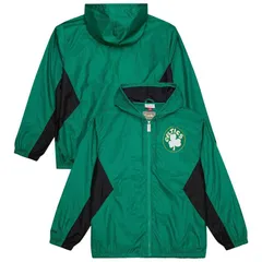 ミッチェルネス メンズ アウター ジャケット・ブルゾン Mens Mitchell Ness Kelly Green Boston Celtics Playmaker FullZip Hooded Wのサムネイル