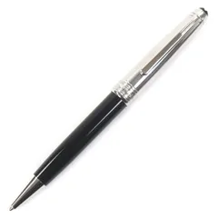 良品▼MONTBLANC モンブラン マイスターシュテュック ソリテール 164 ドゥエ ステンレススティール クラシック ツイスト式 ホワイトスター ボールペン シルバー ブラック ドイツ製 メンズ 筆記確認済み