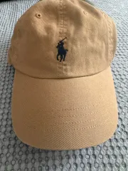 正規品 ポロ ラルフローレン コットン チノ 帽子 ベージュ (フリーサイズ)