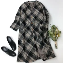 FRAPBOIS フラボア モッサチェック ロングコート ユニセックス(KK＋2460)26F