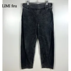 LIMI feu yohji yamamoto 00s y2k archive black denim hook pants S LX-P22-019 リミフゥ ブラックデニム フックパンツ アーカイブ バギー レア