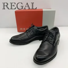 【美品】 REGAL リーガル プレーントゥ 621R AL ビジネスシューズ 25.5cm ブラック ゴアテックス フォーマル 日本製 メンズ 靴 _247068