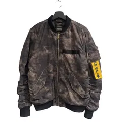 ディーゼル DIESEL MA-1 ブルゾン フライトジャケット ムラ染め XL チャコールグレーA62226170