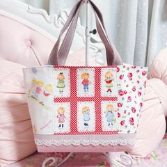 ハンドメイド　スーちゃんのトートバッグ 26-03 ハンドメイド トートバッグ パッチワーク スーちゃん ドット