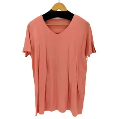 ユーズドフルギ USED古着 {{YUMA KOSHINO}} リヨセル コットン フロントギャザー Vネックカットソー レディース JPN：38 