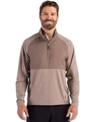 カッターアンドバック メンズ アウター ジャケット・ブルゾン ハーフジップ ニット Cutter Buck Adapt Knit Hybrid Recycled Mens Quarter Zip Muのサムネイル