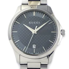 グッチ GUCCI 腕時計 Gタイムレス 126.4 サンレイ ディアマンテ グレー文字盤 デイト SS クオーツアナログ 【中古】のサムネイル