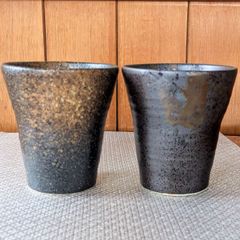 中国博山 油滴天目 雨滴 山東 酒盃 杯 ぐい呑 湯のみ 湯呑 茶道具 5客