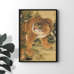 A3サイズ 岸駒 ポスター 虎図 浮世絵 錦絵 日本画 アートポスター