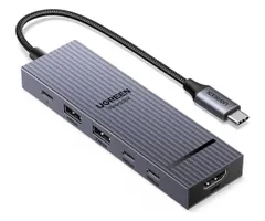 UGREEN Revodok USB-C ハブ 6in1 100W USB PD対応 4K 60Hz 10Gbps 高速データ転送 HDMIポート USB C 3.2 & USB-A 3.2 MacBook Pro/Air、iPad Pro