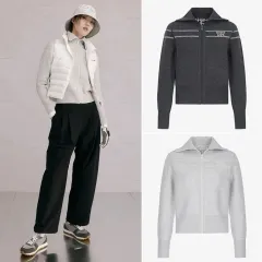 SOUTH CAPE リバーシブル レディース ニット ジップアップ ジャケット