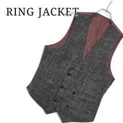 RING JACKET リングジャケット ブラウン メンズ トップス ベスト ジレ ウール リネン 上質 【サイズ46】Mサイズ相当 374KJのサムネイル