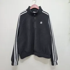 アディダス 3本線 フリース ハーフジップアップ