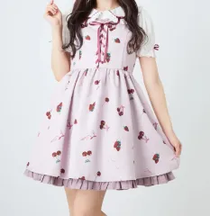 アンクルージュ さくらんぼONE PIECE ジャンパースカート