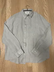 COS リラックスド ストライプシャツ XL
