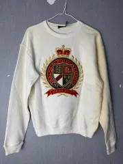 XS ポロラルフローレン ロゴ 刺繍 スウェット アイボリー