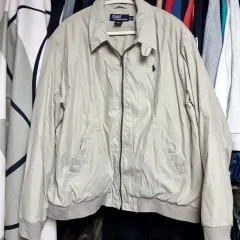 アメリカ製 usa 80s ヴィンテージ ポロラルフローレン ベージュ ウィンドブレーカー アウター (XL)