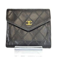 極美品✨】CHANEL Wホック財布 ビコローレ キャビアスキン 黒 がま口