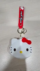 ハローキティ キーホルダー シリコン コインケース (レッド ストラップ)