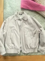 TRILLION コットン ツイリーベット ブルゾン ジップアップ (クリーム色)