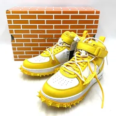 【中古美品】 NIKE×OFF-WHITE ナイキ×オフホワイト DR0500-101 AIR FORCE 1 MID SP LTHR エア フォース ワン ミッド スニーカー シューズ 靴 【160-260327-cs-16-izu】