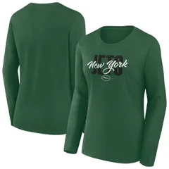 ファナティクス レディース トップス Tシャツ Womens Fanatics Greenew York Jets Long Sleeve Scoop Neck TShirt Jet Green グリーン