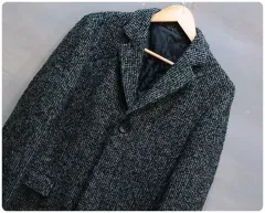 シリーズ アーバンシック 裏キルティング ツイード ウール Single コート (メンズ95)