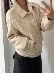 マリテフランソワジルボー アイボリー カラー スタジャン ジャケット