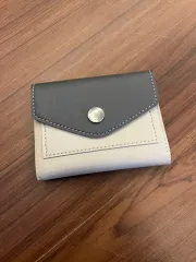 ユニセックス バイカラー 二つ折り財布 カードウォレット レディース 財布