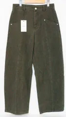 【中古】 ZARA メンズパンツ 38 ZARA/ワイドレッグパンツ ツイストシーム/38/カーキ/8281/560/505