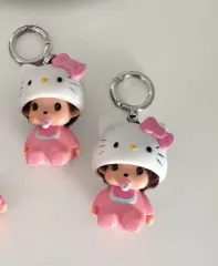 ハローキティ モンチッチ キーホルダー (新品)
