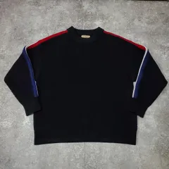 BURBERRY LONDON ENGLAND クルーネックニット セーター ウール カシミヤ 羊毛 山羊毛 ブラック 黒 ライン メンズ M