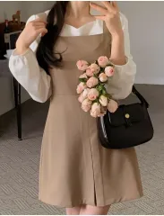 オーバーサイズ ビスチェ ONE PIECE ジーン ベージュ