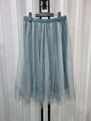 Lapiaf 新品 ブルー系 ティアード チュール スカート