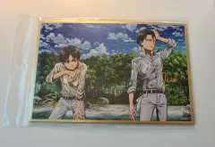 進撃の巨人 進撃の エレン リヴァイ イラスト ビジュアル色紙 未開封