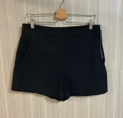ザラ ブラック コットン ショート パンツ