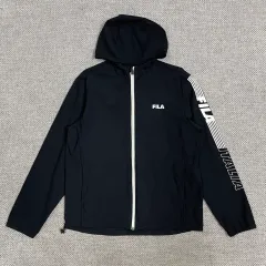 FILA フード ジップアップ ジャケット 100(L) ブラック