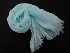 23区 リネン100% ストール ライトブルー ■◇ レディース