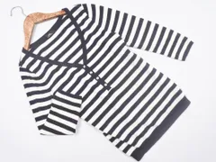 INED イネド ボーダー Vネック ニット セーター size9/黒ｘ白 ■◇ レディース