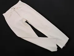 ZARA ザラ カットオフ ボタンフライ デニムパンツ size36/白 ■■ レディース