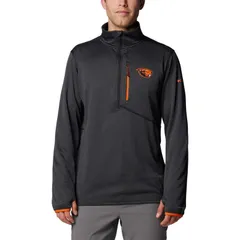 コロンビア メンズ トップス Tシャツ フリース ジャケット Mens Columbia Black Oregon State Beavers Park View Grid Fleece OmniWick HalfZip Jacket Ors Black ブラ