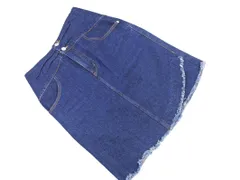 CECIL McBEE セシルマクビー カットオフ デニムスカート sizeM/紺 ■◇ レディース