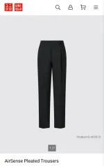 UNIQLO レディース ブラック スーツ スラックス 感動タックパンツ