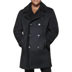 ドッカーズ メンズ アウター ジャケット・ブルゾン コート Mens DockersR Faux Shearling Walking Coat Black ブラックのサムネイル