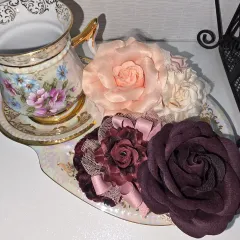 アクシーズファム (Axes femme) 古典日本ヴィンテージ) 姫ギャルゴシックロリータ ローズコサージュヘアピン 2点 セット