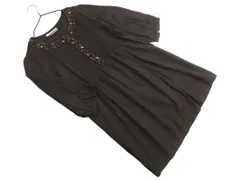 M-PREMIER エムプルミエ BLACK ビジュー チュニック ワンピース size34/茶 ■◇ レディースのサムネイル
