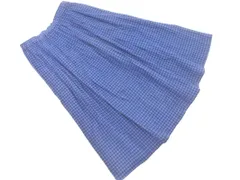 SM2 サマンサモスモス リネン混 ギンガムチェック ロング スカート sizeF/青ｘ紺 ■◇ レディース