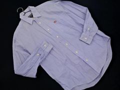 POLO RALPH LAUREN ポロ ラルフローレン ストライプ シャツ sizeS/白x青 ■◇ メンズ
